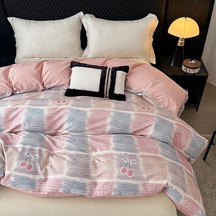 91家纺网 家纺一手货源 找家纺 金盛纺 2025新款全棉纯棉加厚磨毛印花单品被套 被套单件 樱为你