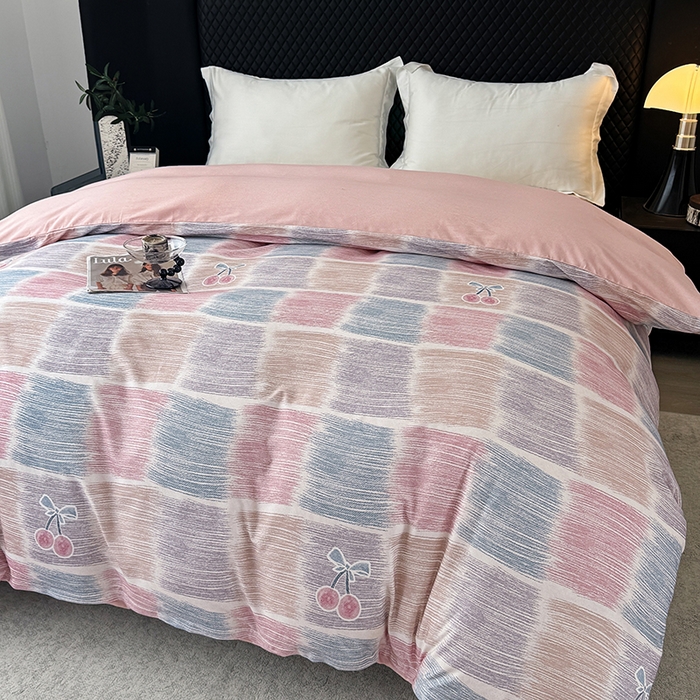 91家纺网 家纺一手货源 找家纺 金盛纺 2025新款全棉纯棉加厚磨毛印花单品被套 被套单件 樱为你