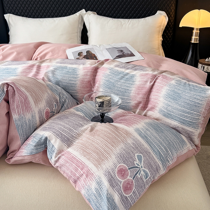 91家纺网 家纺一手货源 找家纺 金盛纺 2025新款全棉纯棉加厚磨毛印花单品被套 被套单件 樱为你