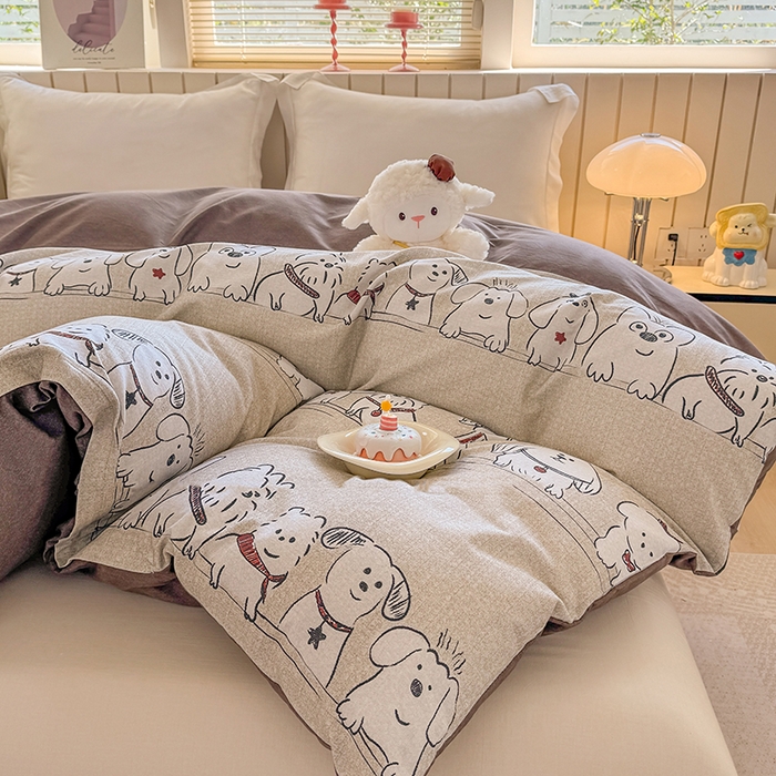 91家纺网 家纺一手货源 找家纺 金盛纺 2025新款全棉纯棉加厚磨毛印花单品被套 被套单件 小奥汀