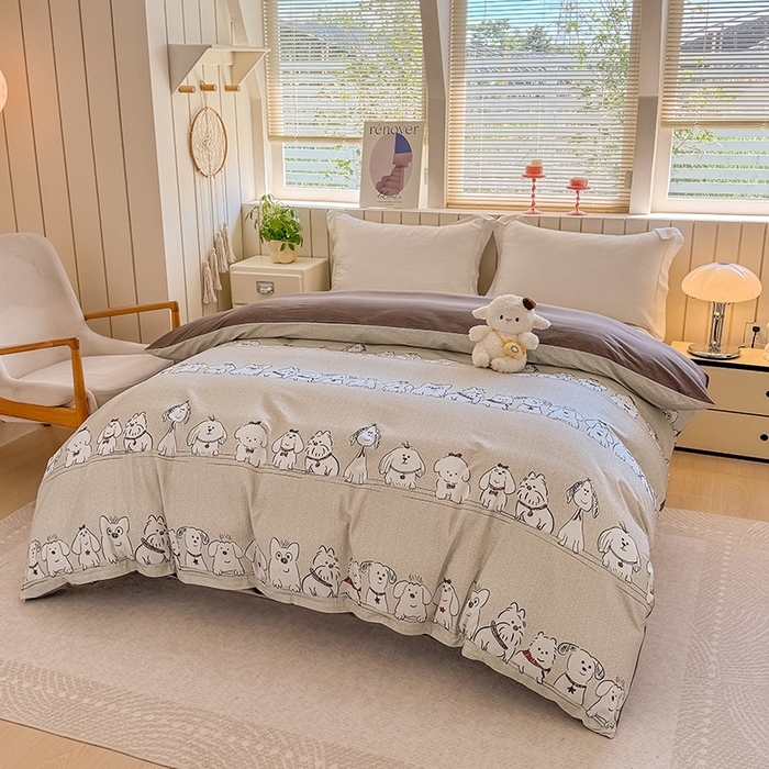 91家纺网 家纺一手货源 找家纺 金盛纺 2025新款全棉纯棉加厚磨毛印花单品被套 被套单件 小奥汀