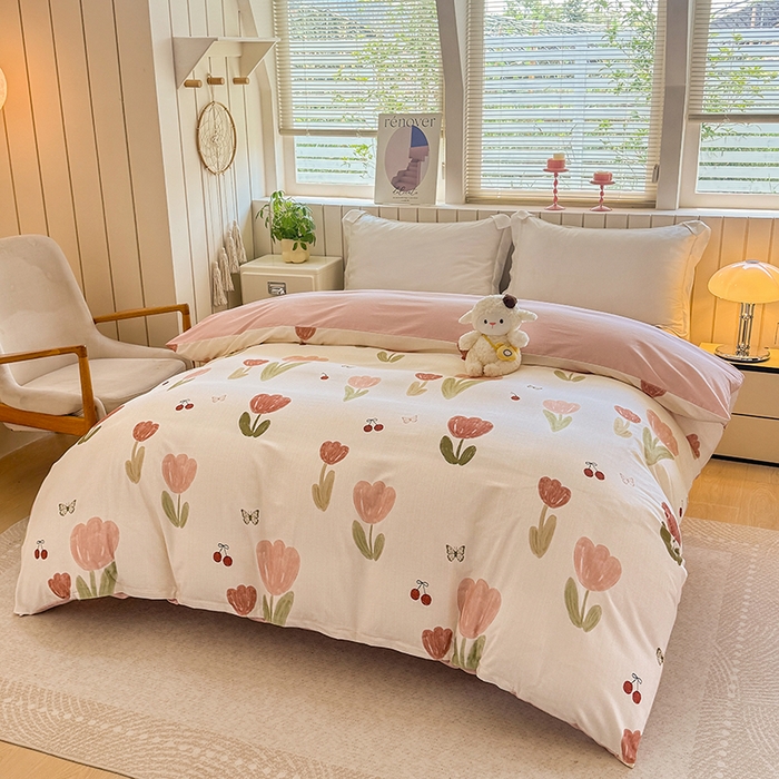 91家纺网 家纺一手货源 找家纺 金盛纺 2025新款全棉纯棉加厚磨毛印花单品被套 被套单件 蝴蝶千颂