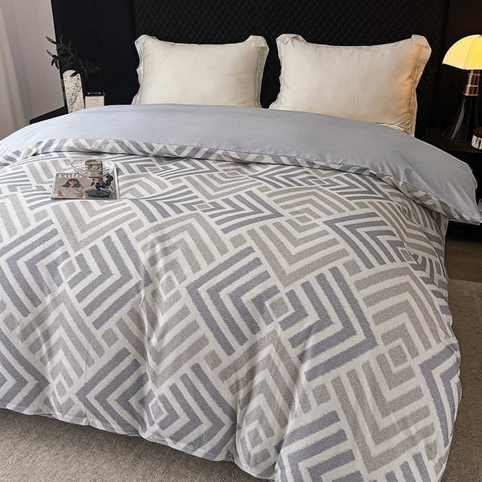 91家纺网 家纺一手货源 找家纺 金盛纺 2025新款全棉纯棉加厚磨毛印花单品被套 被套单件 半舟