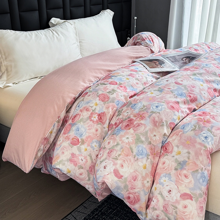 91家纺网 家纺一手货源 找家纺 金盛纺 2025新款全棉纯棉加厚磨毛印花单品被套 被套单件 甜梦荼语