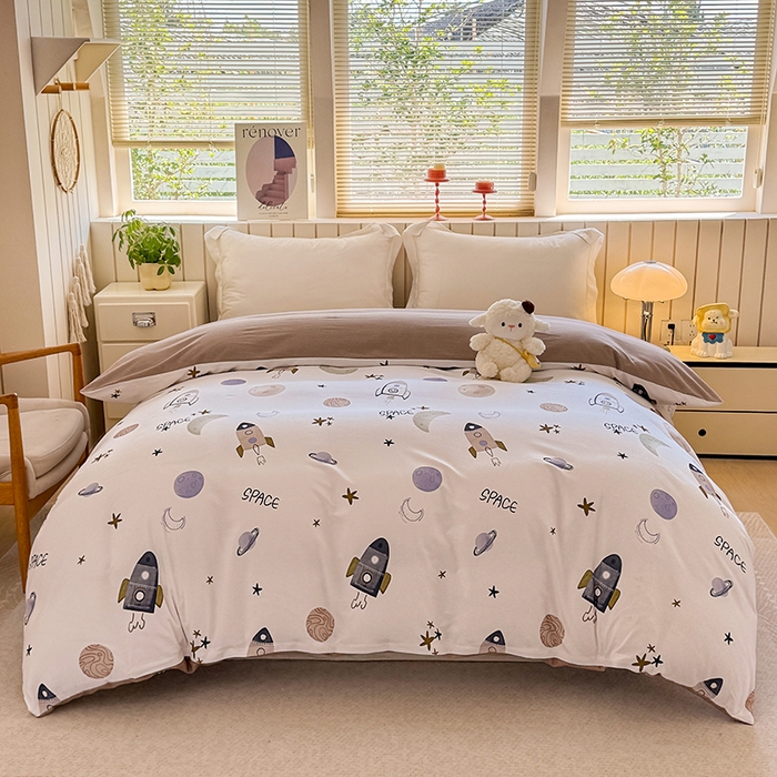 91家纺网 家纺一手货源 找家纺 （总）金盛纺 2025新款全棉纯棉加厚磨毛印花单品被套 被套单件