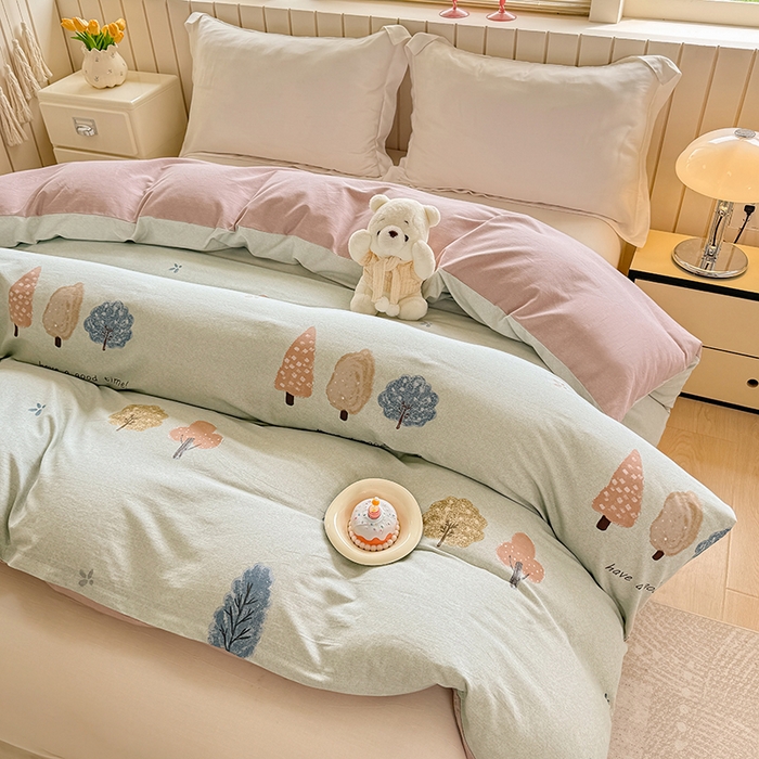 91家纺网 家纺一手货源 找家纺 金盛纺 2025新款全棉纯棉加厚磨毛印花单品被套 被套单件 柏林少女