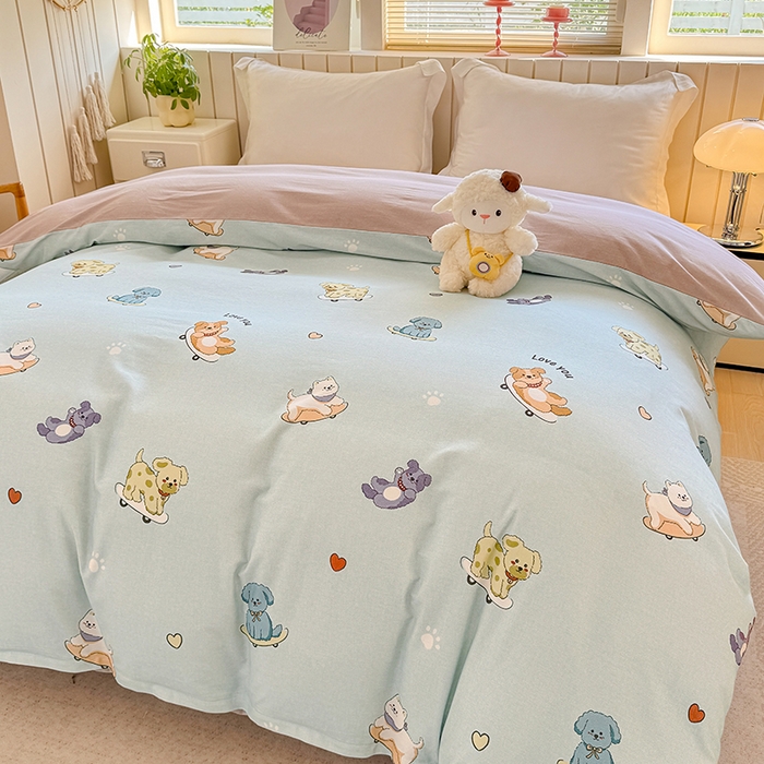 91家纺网 家纺一手货源 找家纺 金盛纺 2025新款全棉纯棉加厚磨毛印花单品被套 被套单件 恩佑