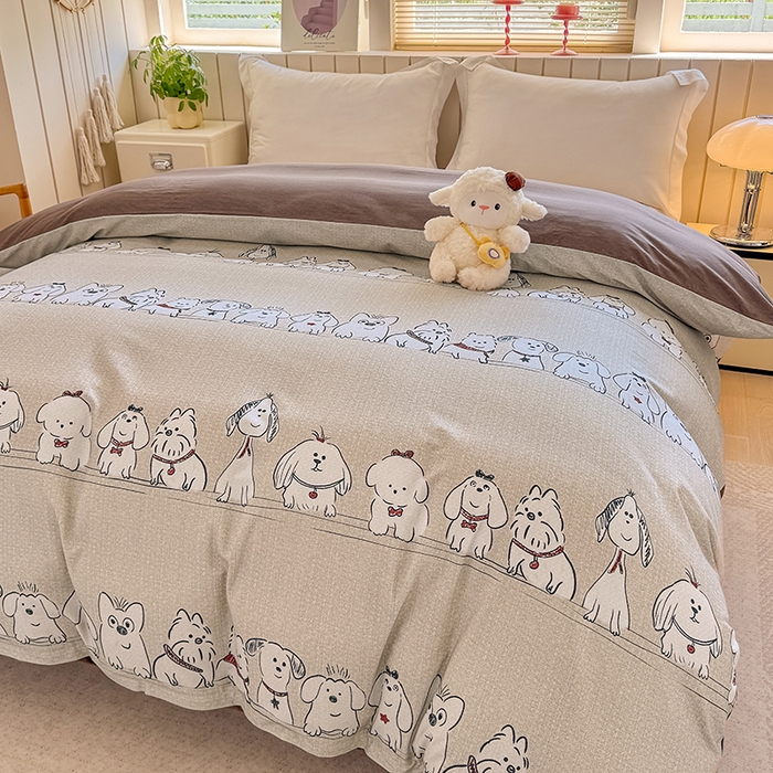 91家纺网 家纺一手货源 找家纺 金盛纺 2025新款全棉纯棉加厚磨毛印花单品被套 被套单件 小奥汀