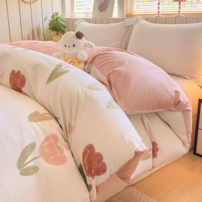 91家纺网 家纺一手货源 找家纺 金盛纺 2025新款全棉纯棉加厚磨毛印花单品被套 被套单件 蝴蝶千颂