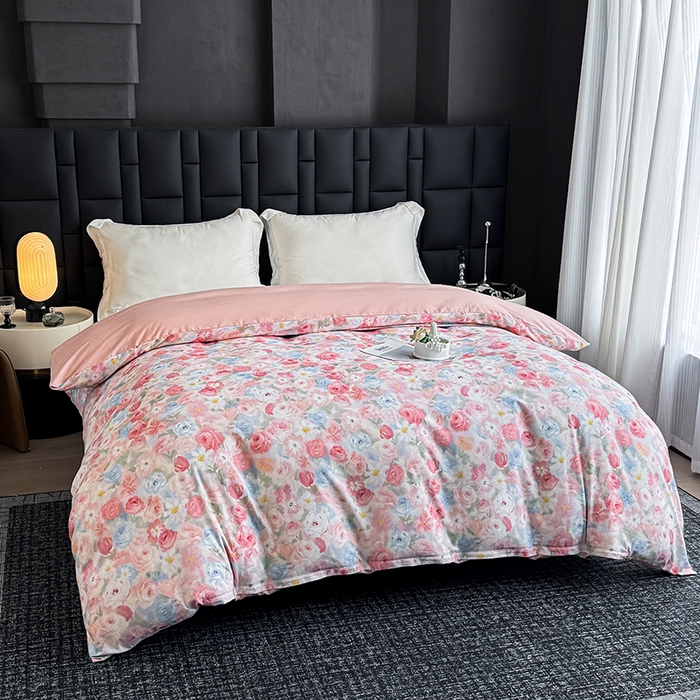 91家纺网 家纺一手货源 找家纺 金盛纺 2025新款全棉纯棉加厚磨毛印花单品被套 被套单件 甜梦荼语