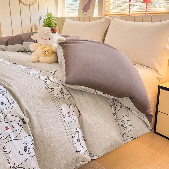 91家纺网 家纺一手货源 找家纺 金盛纺 2025新款全棉纯棉加厚磨毛印花单品被套 被套单件 小奥汀