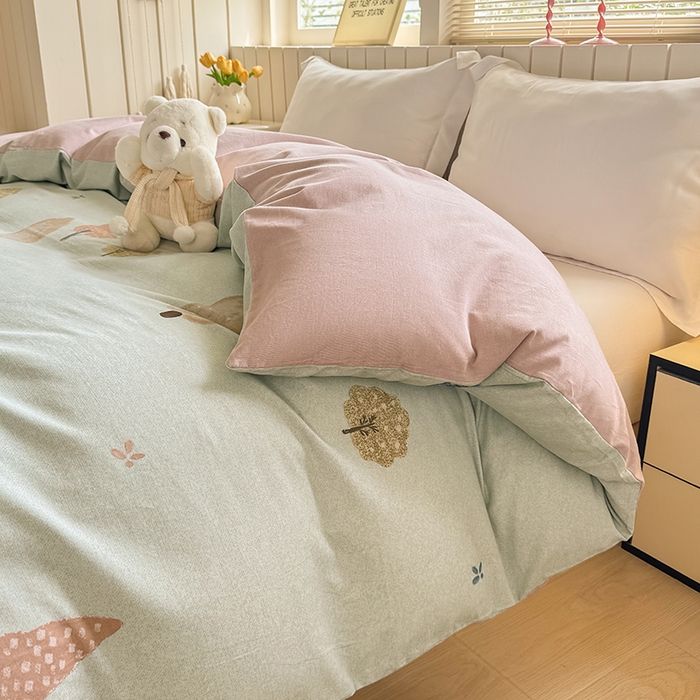 91家纺网 家纺一手货源 找家纺 金盛纺 2025新款全棉纯棉加厚磨毛印花单品被套 被套单件 柏林少女