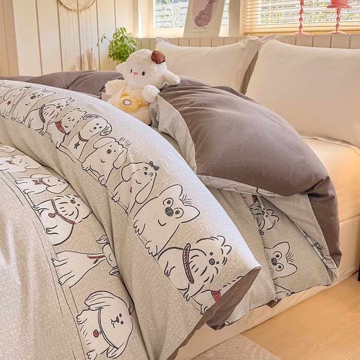 91家纺网 家纺一手货源 找家纺 金盛纺 2025新款全棉纯棉加厚磨毛印花单品被套 被套单件 小奥汀