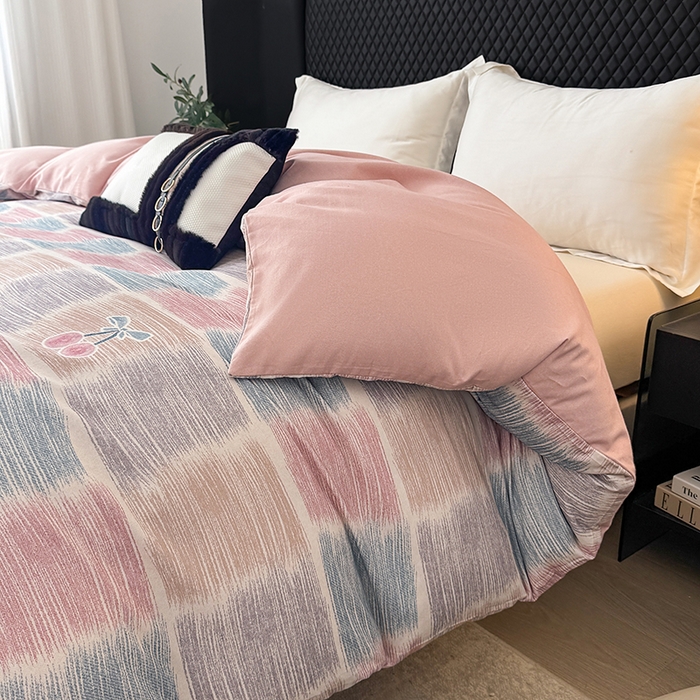 91家纺网 家纺一手货源 找家纺 金盛纺 2025新款全棉纯棉加厚磨毛印花单品被套 被套单件 樱为你