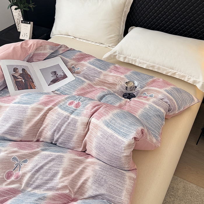 91家纺网 家纺一手货源 找家纺 金盛纺 2025新款全棉纯棉加厚磨毛印花单品被套 被套单件 樱为你