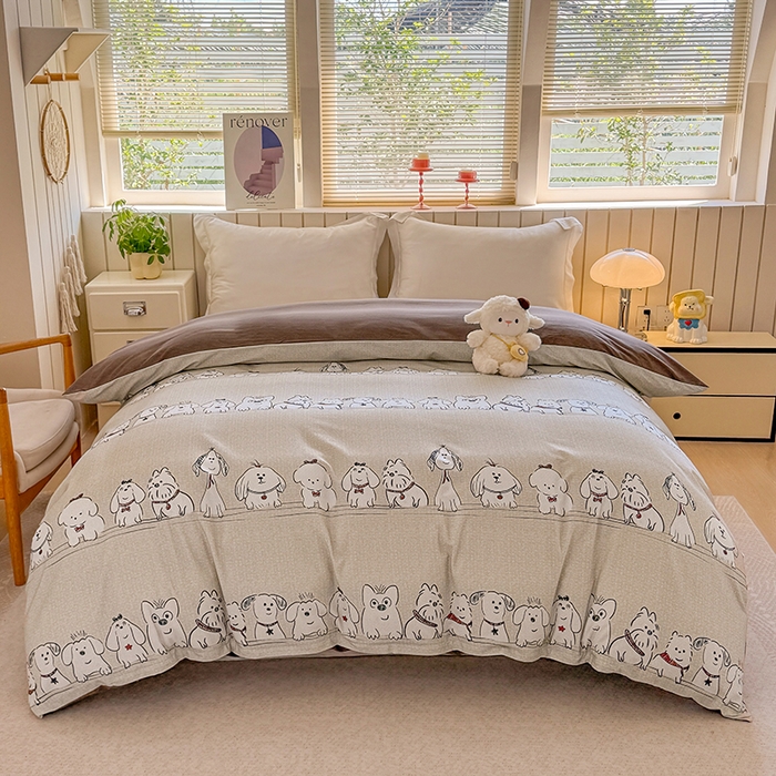 91家纺网 家纺一手货源 找家纺 （总）金盛纺 2025新款全棉纯棉加厚磨毛印花单品被套 被套单件