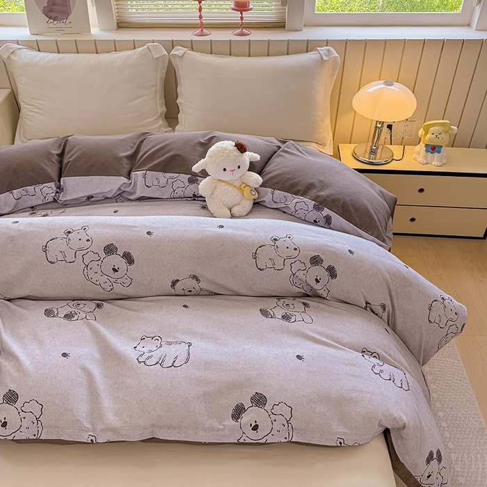 91家纺网 家纺一手货源 找家纺 金盛纺 2025新款全棉纯棉加厚磨毛印花单品被套 被套单件 吉唛