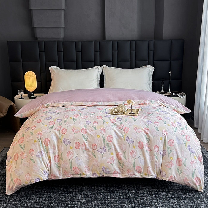 91家纺网 家纺一手货源 找家纺 （总）金盛纺 2025新款全棉纯棉加厚磨毛印花单品被套 被套单件