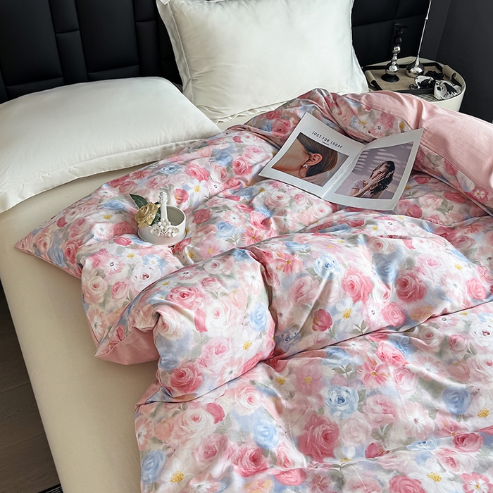 91家纺网 家纺一手货源 找家纺 金盛纺 2025新款全棉纯棉加厚磨毛印花单品被套 被套单件 甜梦荼语