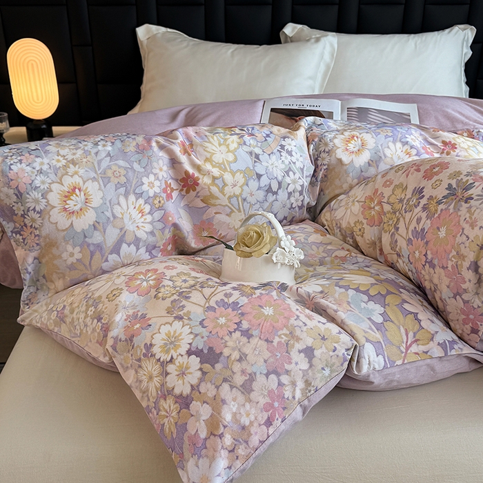 91家纺网 家纺一手货源 找家纺 金盛纺 2025新款全棉纯棉加厚磨毛印花单品被套 被套单件 樱雪柰