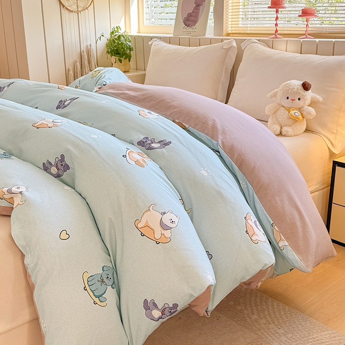 91家纺网 家纺一手货源 找家纺 金盛纺 2025新款全棉纯棉加厚磨毛印花单品被套 被套单件 恩佑