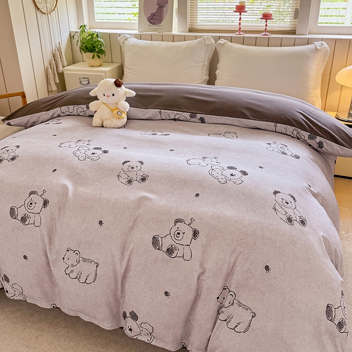 91家纺网 家纺一手货源 找家纺 金盛纺 2025新款全棉纯棉加厚磨毛印花单品被套 被套单件 吉唛