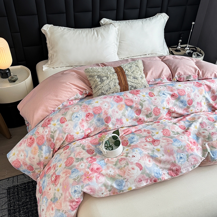 91家纺网 家纺一手货源 找家纺 金盛纺 2025新款全棉纯棉加厚磨毛印花单品被套 被套单件 甜梦荼语