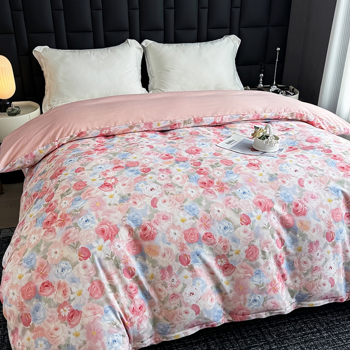 91家纺网 家纺一手货源 找家纺 金盛纺 2025新款全棉纯棉加厚磨毛印花单品被套 被套单件 甜梦荼语