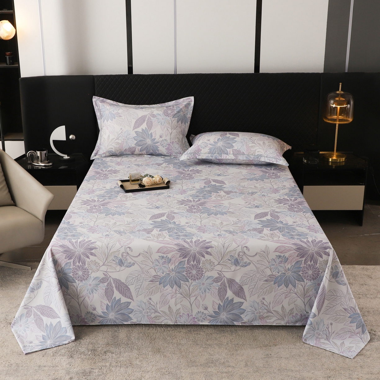 91家纺网 家纺一手货源 找家纺 （总）金盛纺 2025新款全棉纯棉加厚磨毛印花单品床单 床单单件