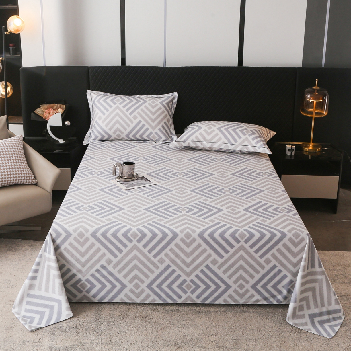 91家纺网 家纺一手货源 找家纺 （总）金盛纺 2025新款全棉纯棉加厚磨毛印花单品床单 床单单件