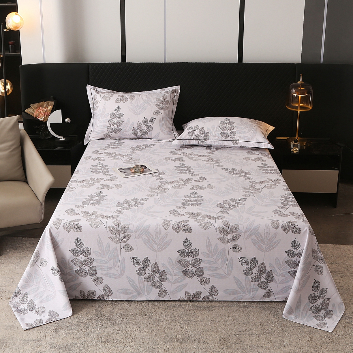 91家纺网 家纺一手货源 找家纺 （总）金盛纺 2025新款全棉纯棉加厚磨毛印花单品床单 床单单件