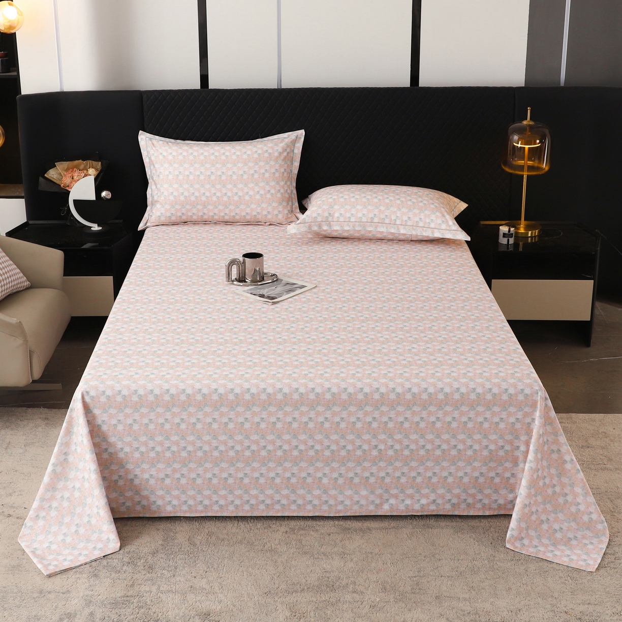 91家纺网 家纺一手货源 找家纺 （总）金盛纺 2025新款全棉纯棉加厚磨毛印花单品床单 床单单件