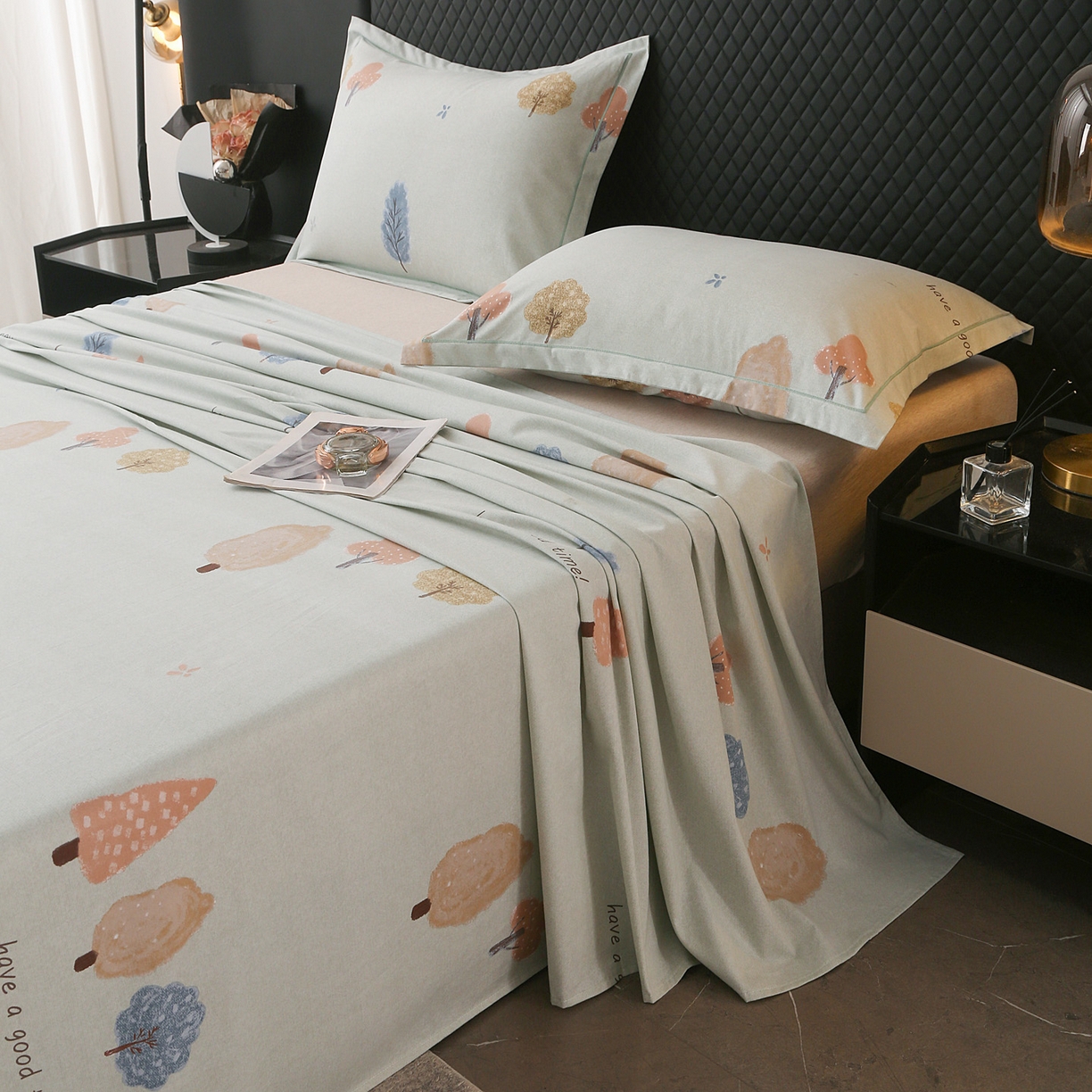 91家纺网 家纺一手货源 找家纺 金盛纺 2025新款全棉纯棉加厚磨毛印花单品床单 床单单件 柏林少女