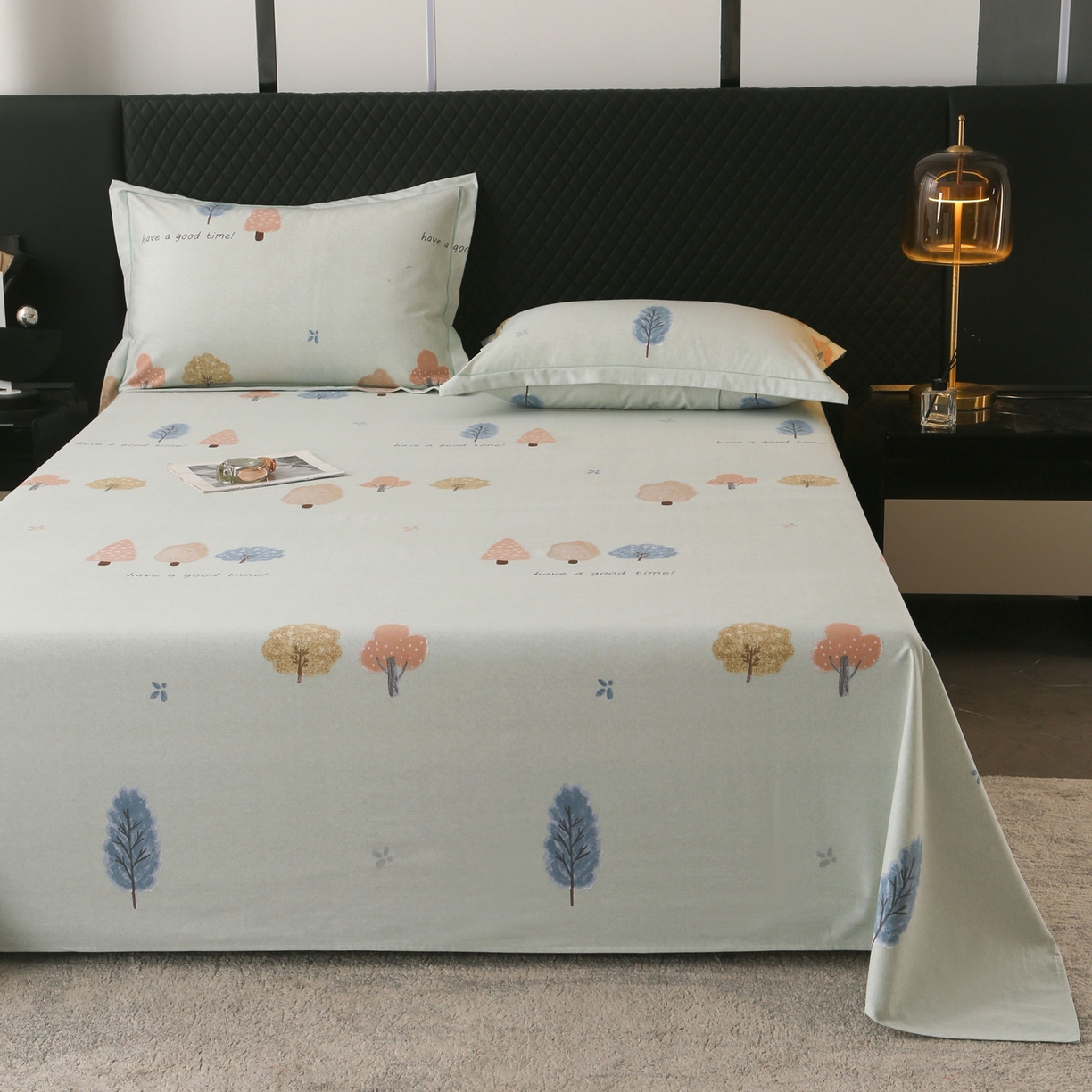 91家纺网 家纺一手货源 找家纺 金盛纺 2025新款全棉纯棉加厚磨毛印花单品床单 床单单件 柏林少女