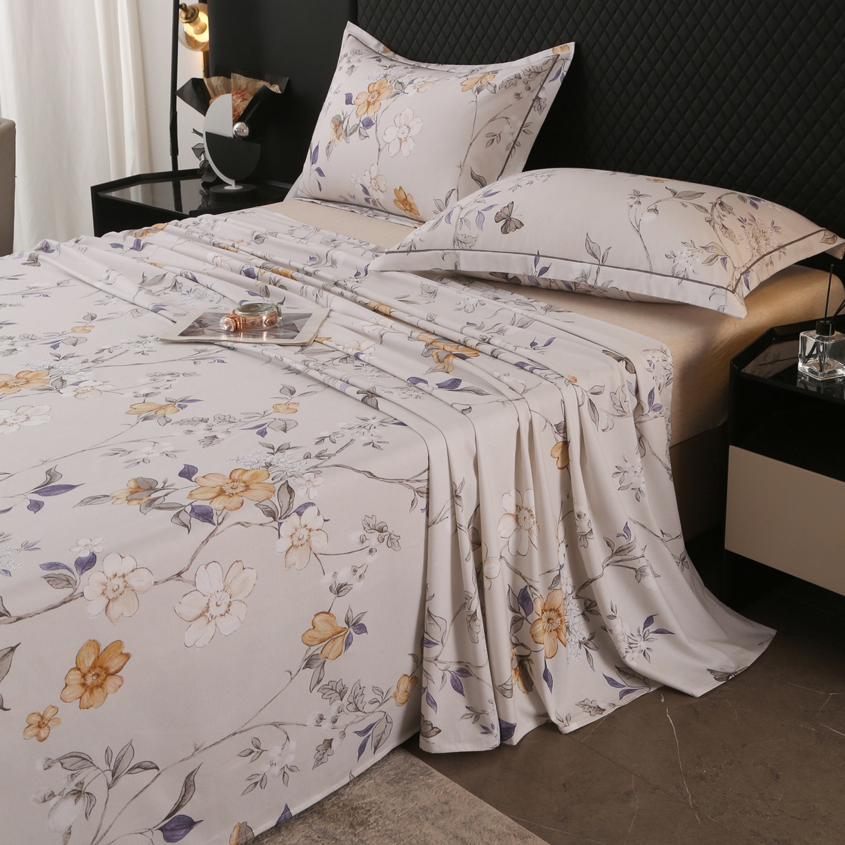 91家纺网 家纺一手货源 找家纺 金盛纺 2025新款全棉纯棉加厚磨毛印花单品床单 床单单件 硕朵