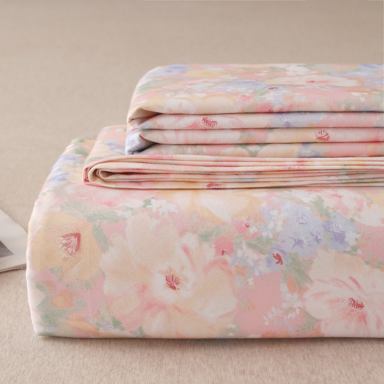 91家纺网 家纺一手货源 找家纺 金盛纺 2025新款全棉纯棉加厚磨毛印花单品床单 床单单件 仙女星尘