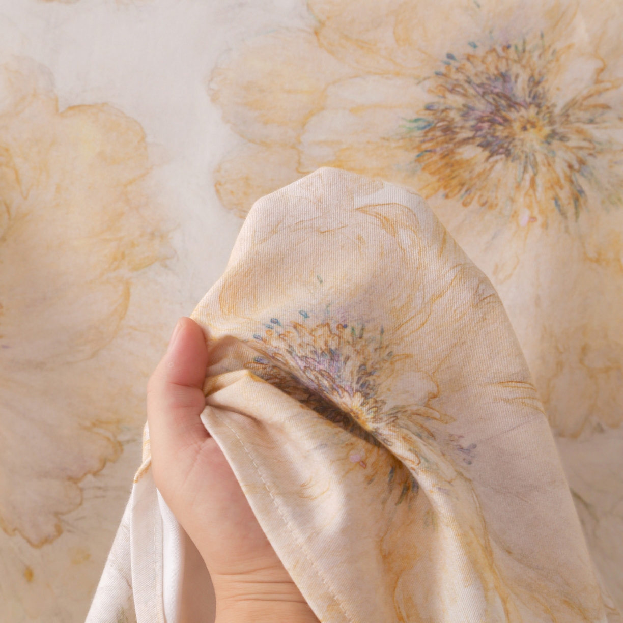 91家纺网 家纺一手货源 找家纺 金盛纺 2025新款全棉纯棉加厚磨毛印花单品床单 床单单件 豆蔻年华