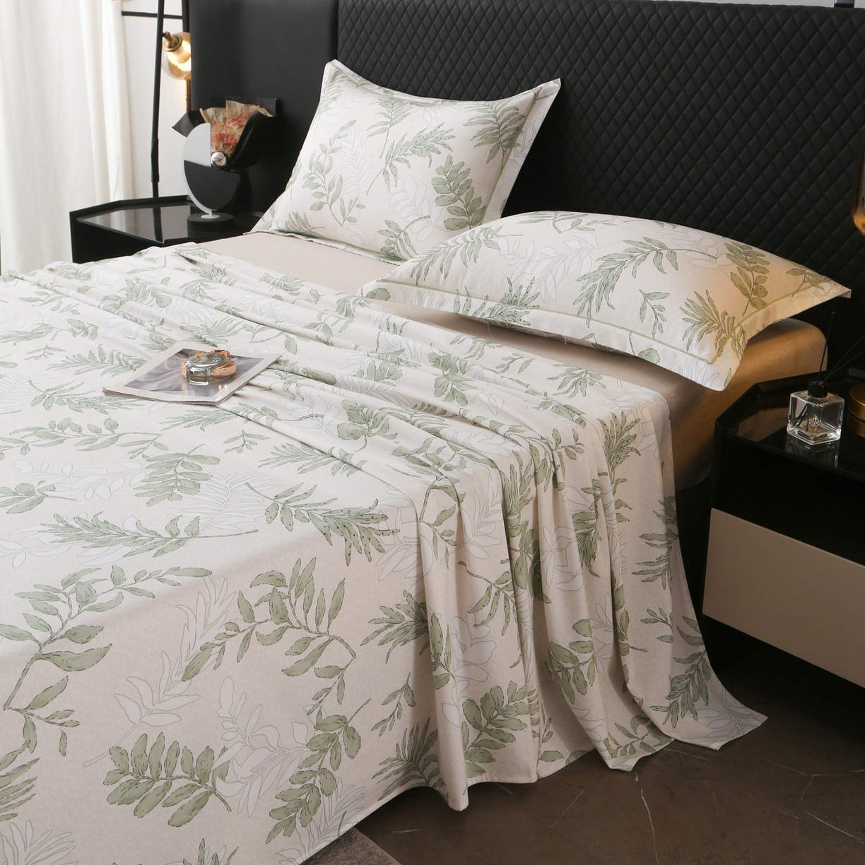 91家纺网 家纺一手货源 找家纺 金盛纺 2025新款全棉纯棉加厚磨毛印花单品床单 床单单件 风和日暖