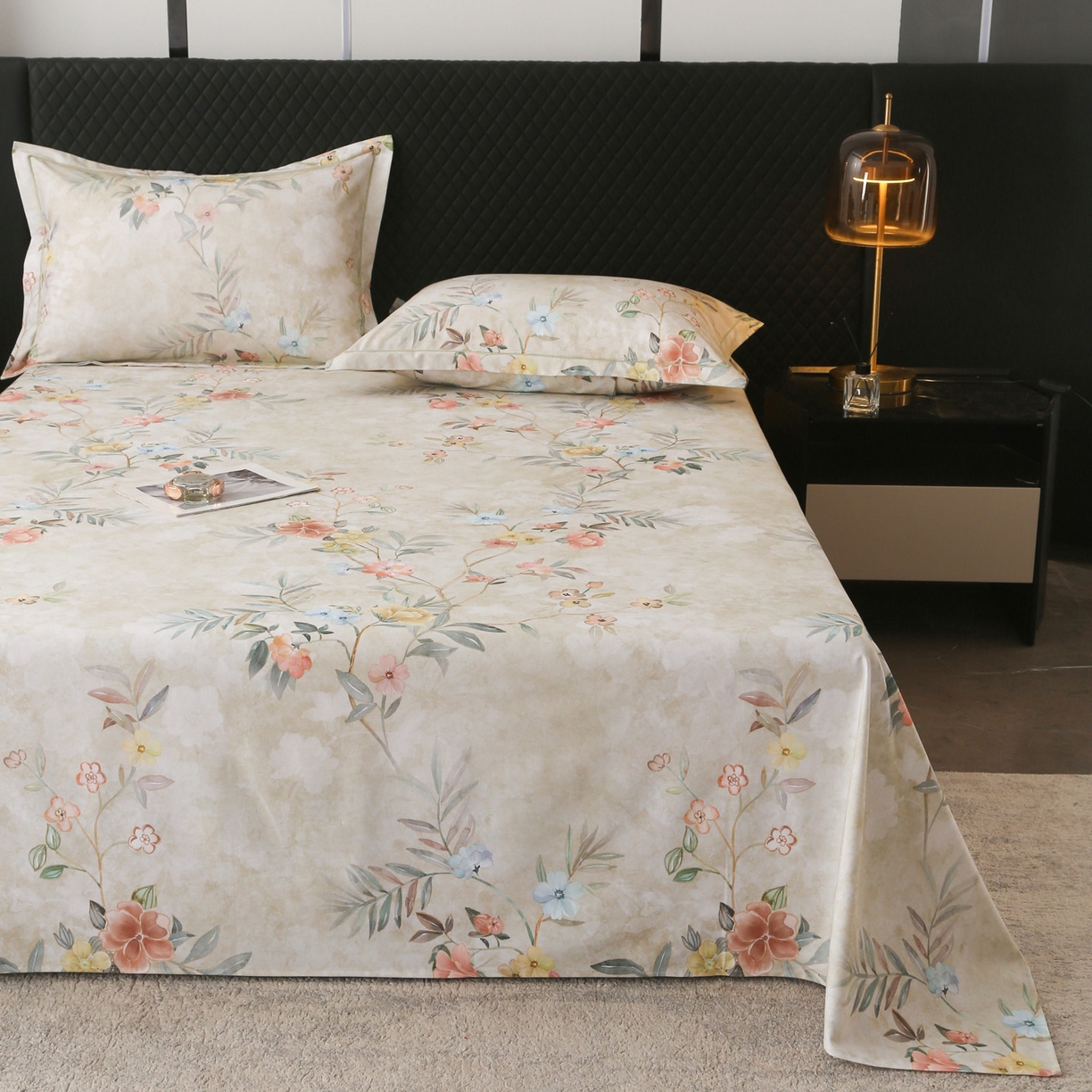 91家纺网 家纺一手货源 找家纺 金盛纺 2025新款全棉纯棉加厚磨毛印花单品床单 床单单件 美伊