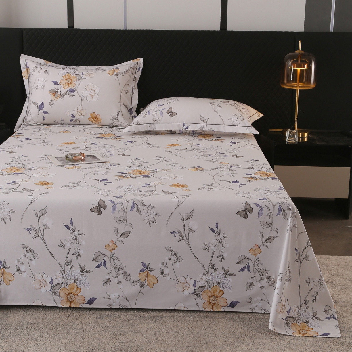 91家纺网 家纺一手货源 找家纺 金盛纺 2025新款全棉纯棉加厚磨毛印花单品床单 床单单件 硕朵