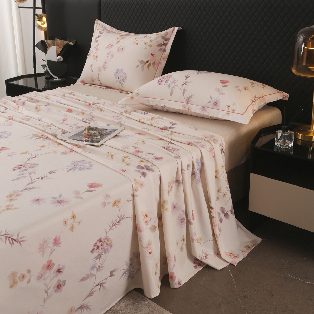 91家纺网 家纺一手货源 找家纺 金盛纺 2025新款全棉纯棉加厚磨毛印花单品床单 床单单件 初茅