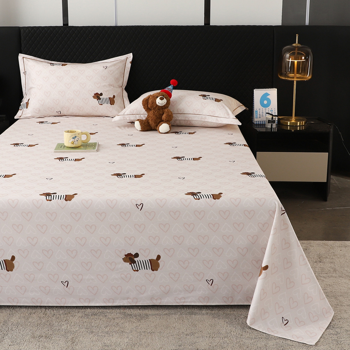 91家纺网 家纺一手货源 找家纺 金盛纺 2025新款全棉纯棉加厚磨毛印花单品床单 床单单件 旺趣