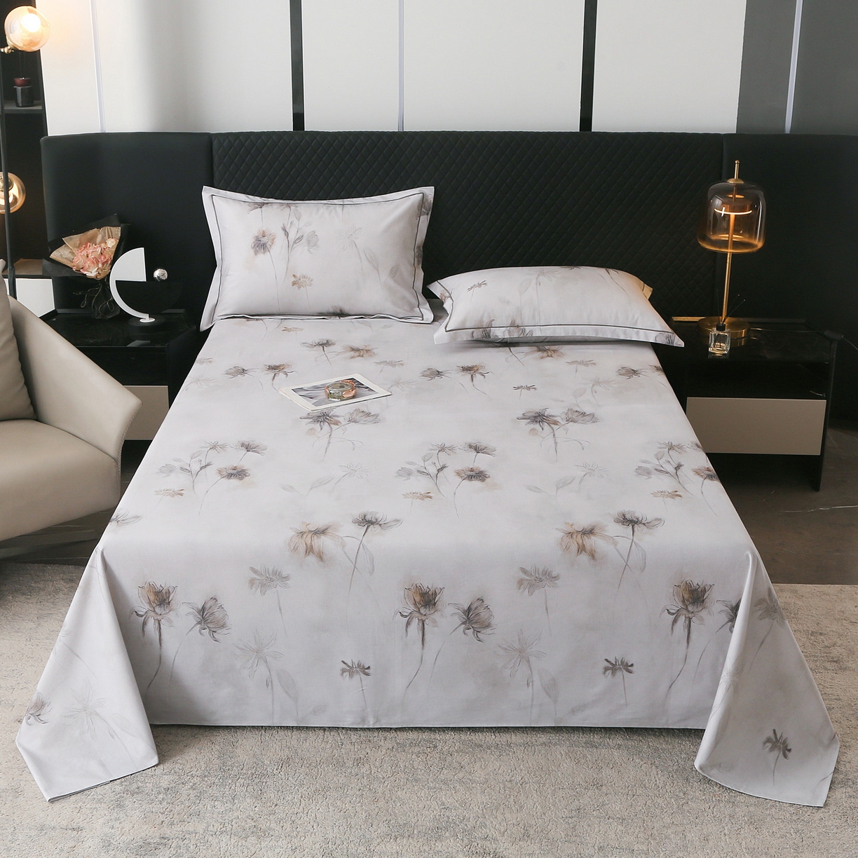 91家纺网 家纺一手货源 找家纺 金盛纺 2025新款全棉纯棉加厚磨毛印花单品床单 床单单件 嬉秋集