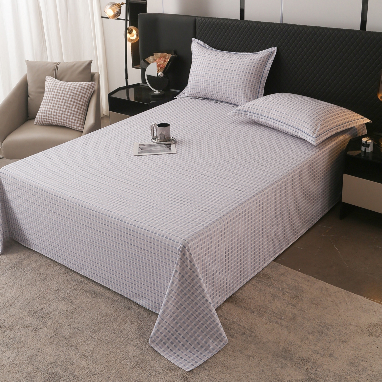 91家纺网 家纺一手货源 找家纺 金盛纺 2025新款全棉纯棉加厚磨毛印花单品床单 床单单件 锦知