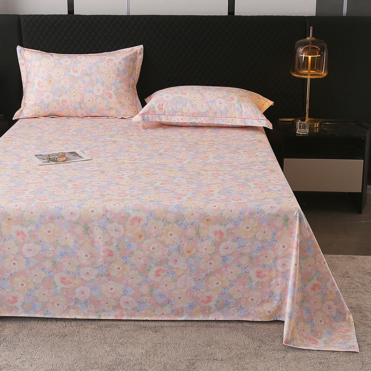 91家纺网 家纺一手货源 找家纺 金盛纺 2025新款全棉纯棉加厚磨毛印花单品床单 床单单件 仙女星尘