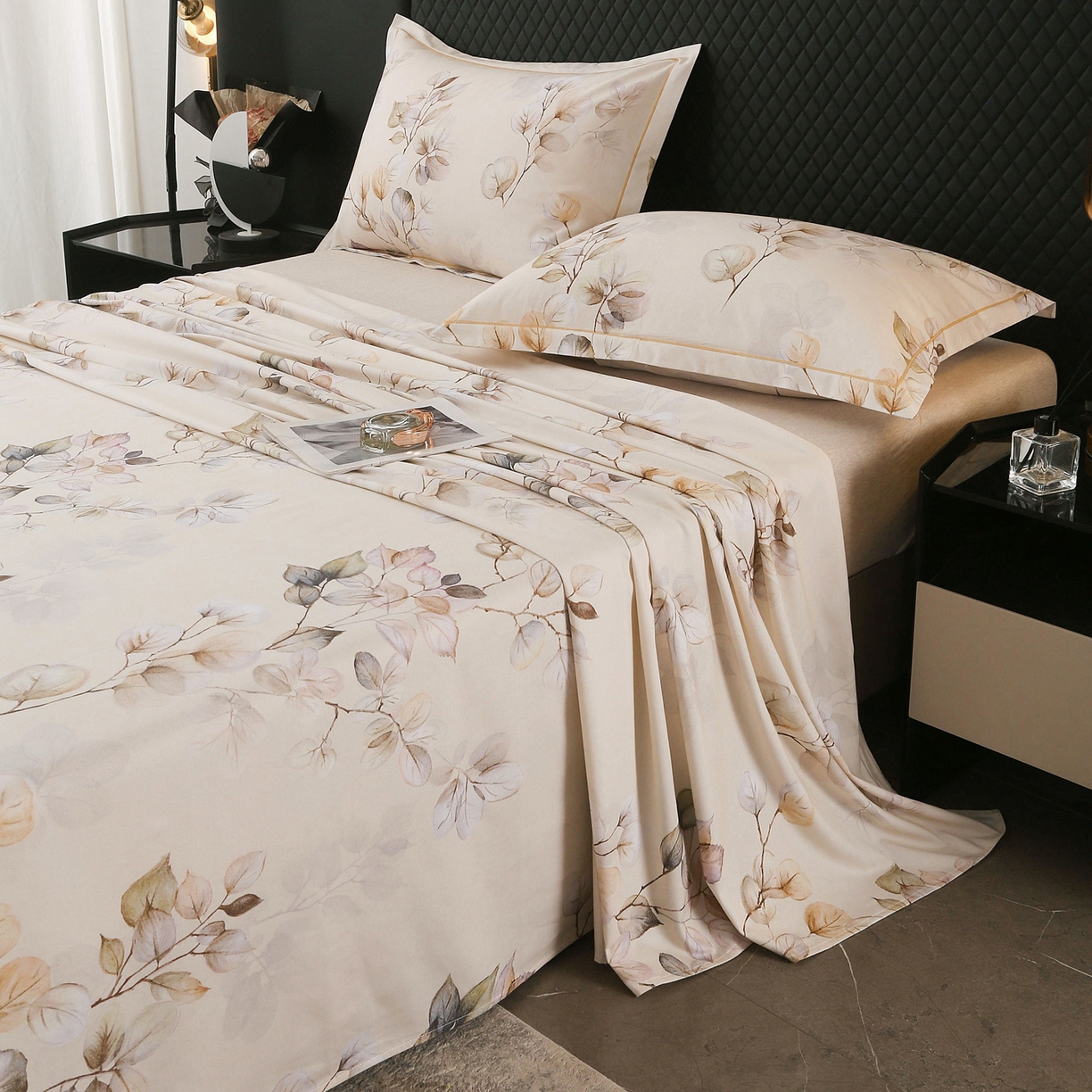 91家纺网 家纺一手货源 找家纺 金盛纺 2025新款全棉纯棉加厚磨毛印花单品床单 床单单件 舒蔓枝