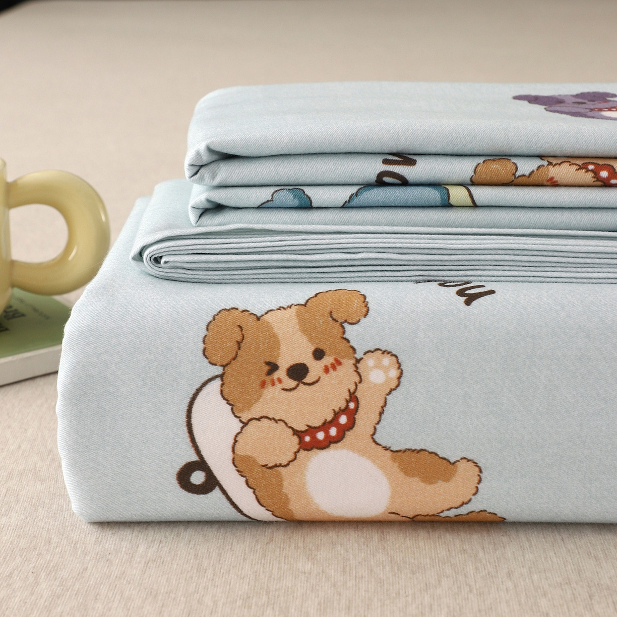 91家纺网 家纺一手货源 找家纺 金盛纺 2025新款全棉纯棉加厚磨毛印花单品床单 床单单件 恩佑