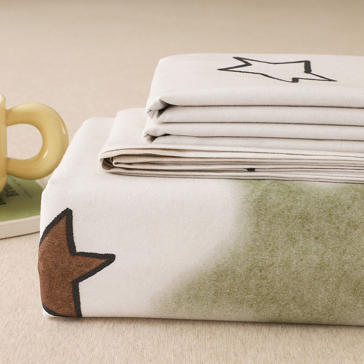 91家纺网 家纺一手货源 找家纺 金盛纺 2025新款全棉纯棉加厚磨毛印花单品床单 床单单件 星采