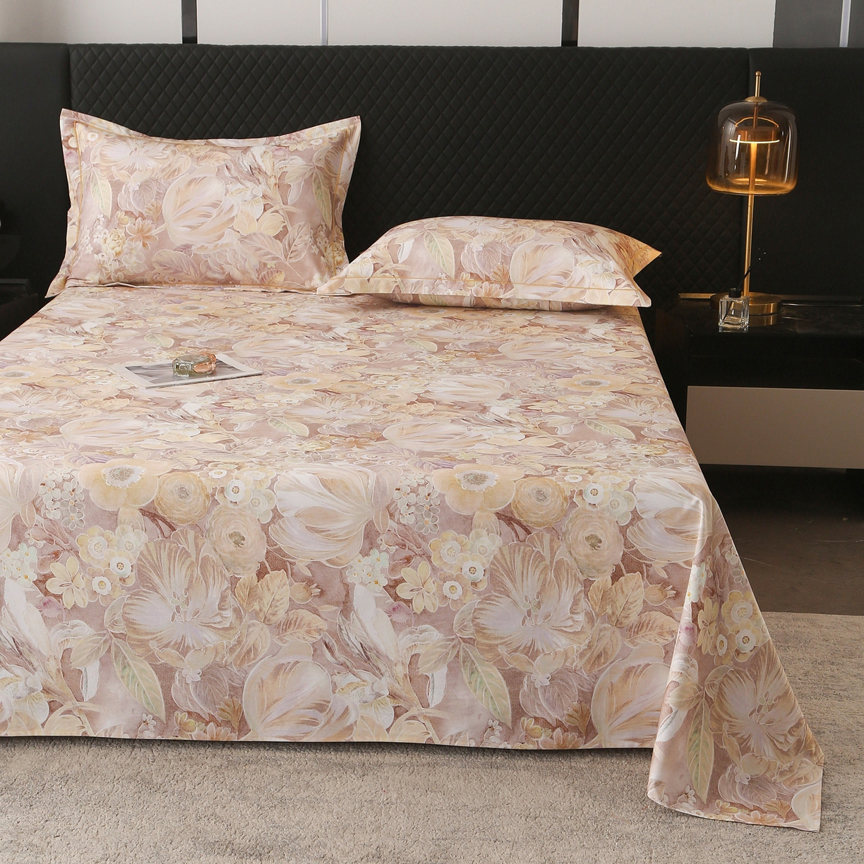 91家纺网 家纺一手货源 找家纺 金盛纺 2025新款全棉纯棉加厚磨毛印花单品床单 床单单件 弥斯