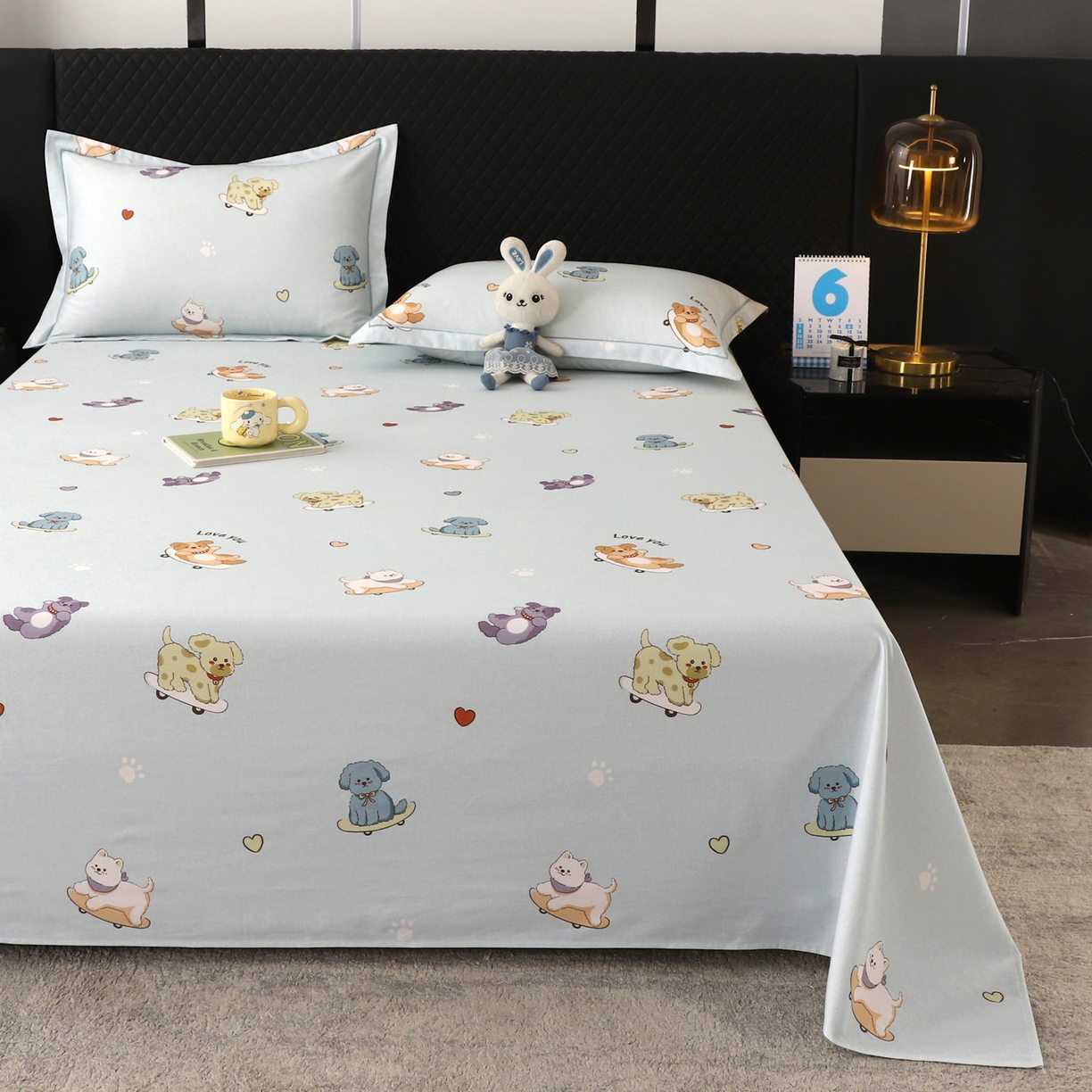 91家纺网 家纺一手货源 找家纺 金盛纺 2025新款全棉纯棉加厚磨毛印花单品床单 床单单件 恩佑